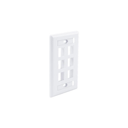 FACEPLATE ID WINDOW 6 PORT WHITE 25PK
