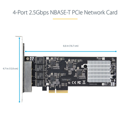 4-PORT 2.5G PCIE NETWORK CARD - QUAD NBASE-T ETHERNET CARD