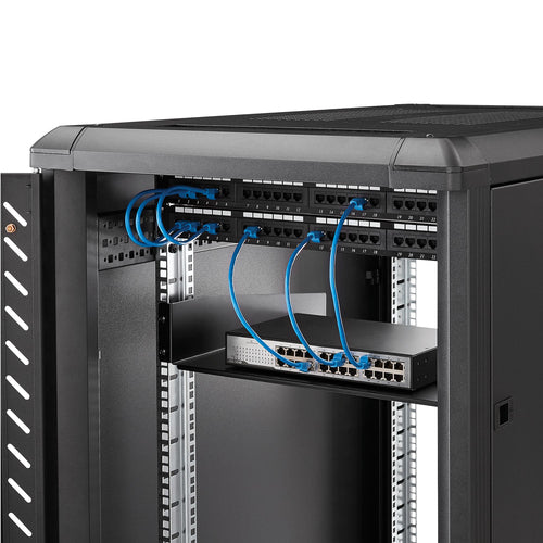 BLACK STANDARD UNIVERSAL SERVER RACK CABINET SHELF