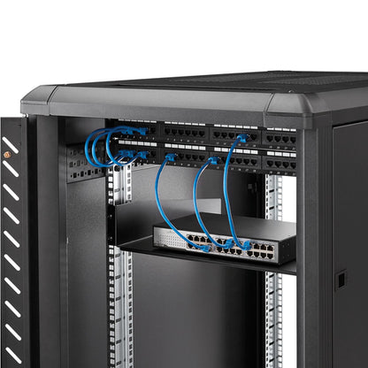 BLACK STANDARD UNIVERSAL SERVER RACK CABINET SHELF
