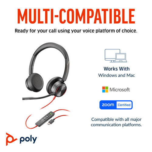 POLY BW 8225-M USB-C HS USB-C/A +USB-C/A