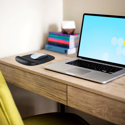 MOUSE PAD WITH WRIST SUPPORT ERGONOMIC PADDED HAND SUPPORT PAD