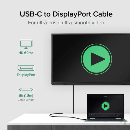 PLUGABLE USBC-DP USB C TO DP ADAPTER - 6FT