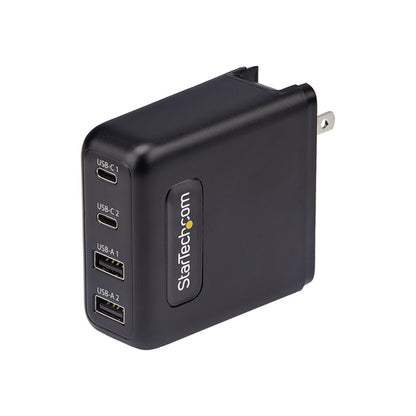 100W USB-C WALL CHARGER GAN POWER ADAPTER 2X USB-C/2X USB-A (2210GN-WALL-CHARGER)