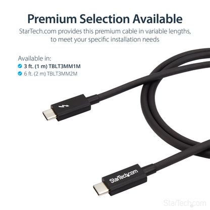 3.3FT THUNDERBOLT 3 CABLE USB C 20GBPS TB3/USB-C DISPLAYPORT CORD
