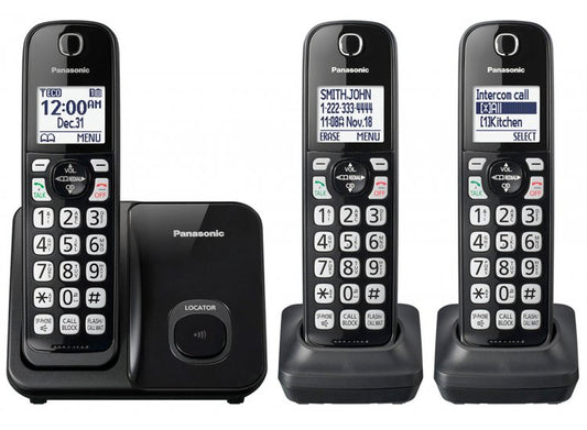 3 HS Cordless Telephone- Black