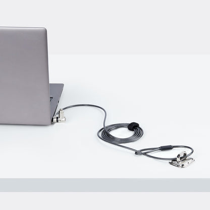 UNIVERSAL LAPTOP LOCK 6.6FT 3-IN-1 LOCKING SECURITY CABLE