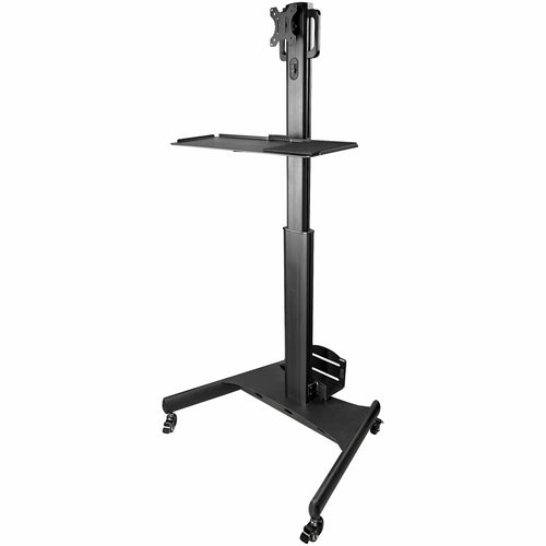 MOBILE WORKSTATION CART WITH MONITOR MOUNT HEIGHT ADJUST CART
