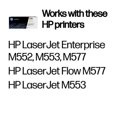 508X YELLOW TONER CARTRIDGE FOR LASERJET