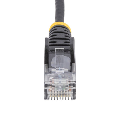 6IN BLACK CAT6 ETHERNET CABLE SLIM SNAGLESS RJ45 UTP PATCH CABLE