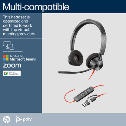 POLY BW 3320-M USB-C HS USB-C/A +USB-C/A (8X220AA)