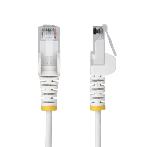 SLIM CAT6 CABLE WHITE LSZH SLIM SNAGLESS RJ45 UTP PATCH CABLE