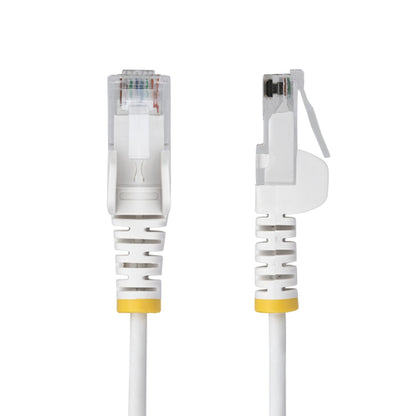 SLIM CAT6 CABLE WHITE LSZH SLIM SNAGLESS RJ45 UTP PATCH CABLE