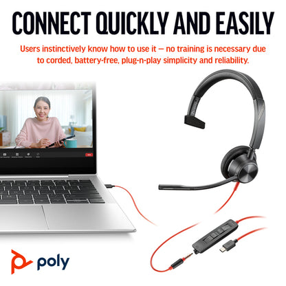 POLY BW3315 USB-C HS 3.5MMP USB-C/A