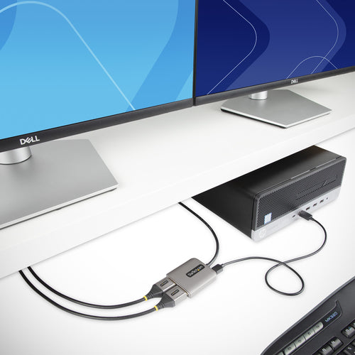 2-PORT DISPLAYPORT MST HUB DUAL-MONITOR ADAPTER WINDOWS