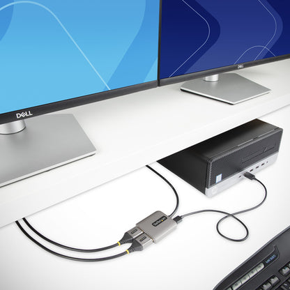 2-PORT DISPLAYPORT MST HUB DUAL-MONITOR ADAPTER WINDOWS