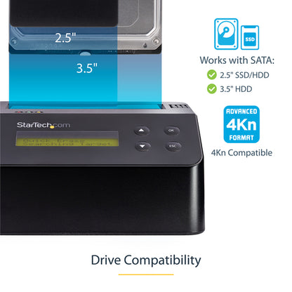 HARD DRIVE ERASER DOCK SECURE ERASE HDD SSD WIPER STANDALONE