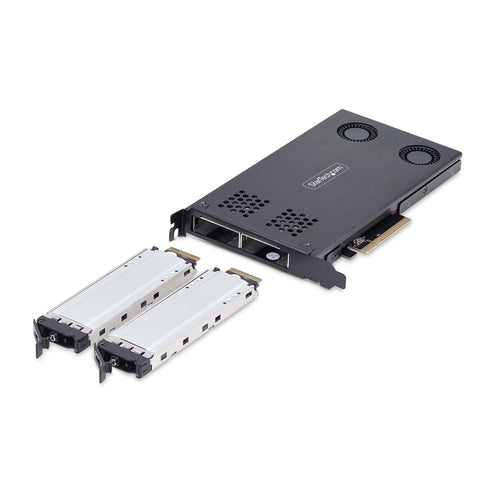 DUAL M.2 NVME SSD TO PCIE X8 REMOVABLE MOBILE RACK/BACKPLANE