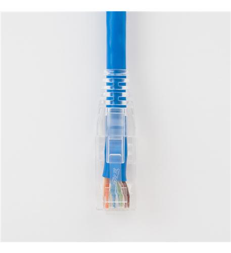 PATCH CORD, CAT 6, CLEAR BOOT,7',25PK,BL