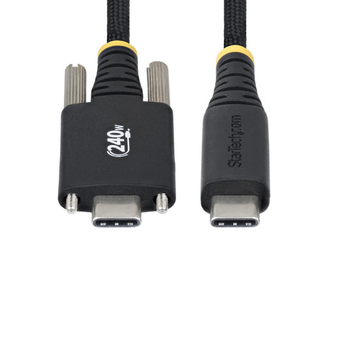 6FT USB-C CABLE USB-IF 240W PD/RUGGED/SIDE LOCKING SCREWS