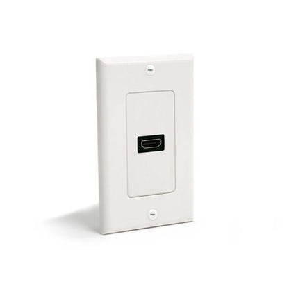HDMIPLATE SINGLE OUTLET FEMALE HDMI WALL PLATE WHITE