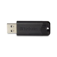 10PK 32GB VERBATIM USB BLK PINSTRIPE 3.0 FLASH DRIVE-RETRACT
