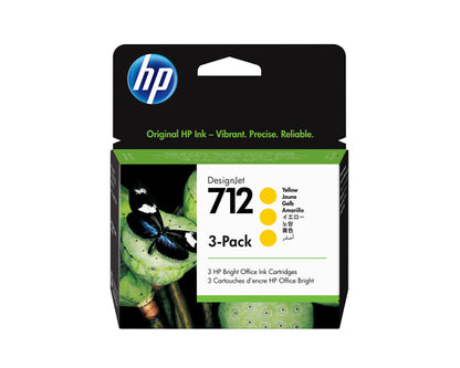 712 YELLOW INK CARTRIDGE 3PK