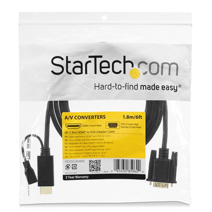 6FT HDMI TO VGA CABLE ADAPTER ACTIVE HDMI TO VGA CONVERTER CORD