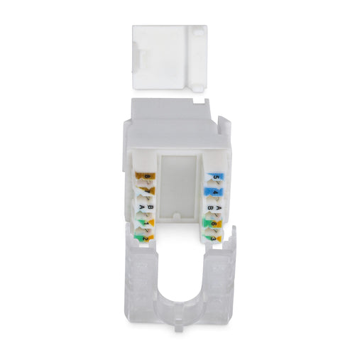 CAT6 UTP KEYSTONE JACK 24-PACK 180-DEGREE 110 PUNCH DOWN WHITE