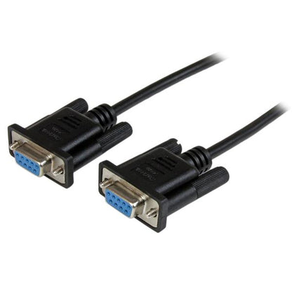 1M FEMALE TO FEMALE RS232 SERIAL NULL MODEM CABLE BLACK