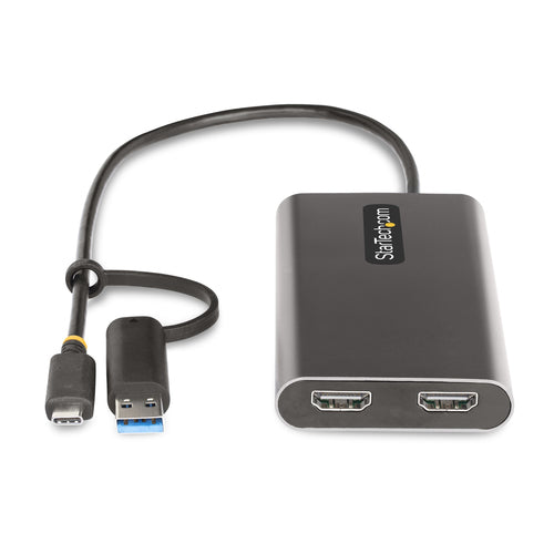 USB-C TO DUAL-HDMI ADAPTER - USB TO HDMI CONVERTER 4K 60HZ PD