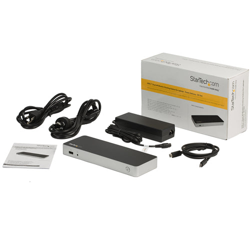 DUAL MONITOR USB C DOCK 60W POWER DELIVERY 4K DOCKING STATION