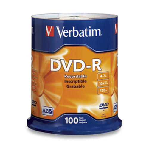 100PK DVD-R 16X 4.7GB BRANDED SPINDLE