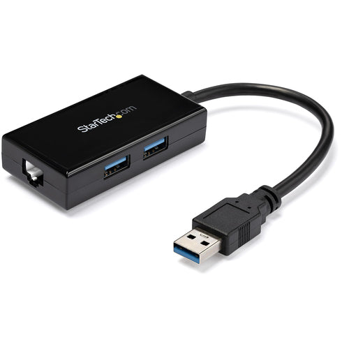 USB 3.0 HUB WITH ETHERNET GIGABIT NETWORK ADAPTER W/ USB