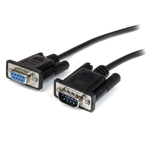 1M DB9 RS232 SERIAL EXTENSION BLK M/F CABLE
