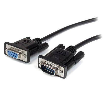 1M DB9 RS232 SERIAL EXTENSION BLK M/F CABLE