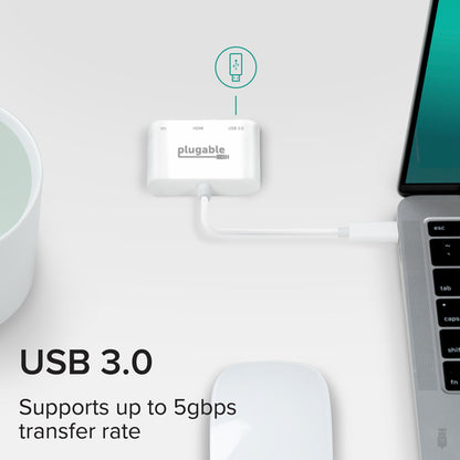 PLUGABLE USBC-MD103 USB C TO HDMI MULTIPORT ADAPTER HUB