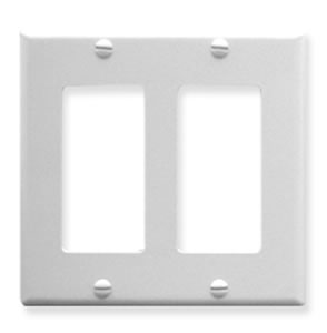 FACEPLATE- DECOREX- 2-GANG- WHITE