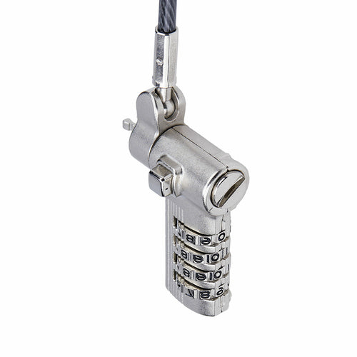 25-PACK UNIVERSAL LAPTOP LOCK 6.6FT SERIALIZED SECURITY CABLE