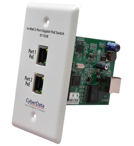 In-Wall 2-Port Gigabit PoE Switch