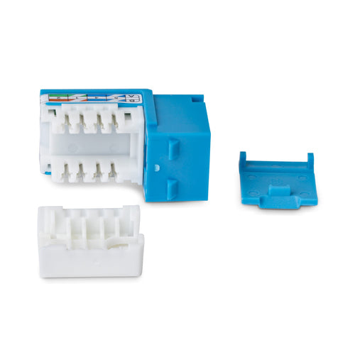 CAT6 UTP KEYSTONE JACK 24-PACK 90-DEGREE 110 PUNCH DOWN BLUE (C6KEY110BL24PK)