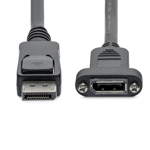 3FT PANEL MOUNT DISPLAYPORT CABLE DP 1.2 VIDEO EXTENSION CORD
