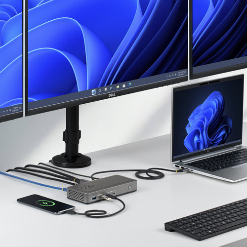 USB-C DOCKING STATION - TRIPLE-MONITOR DP/HDMI 4K60