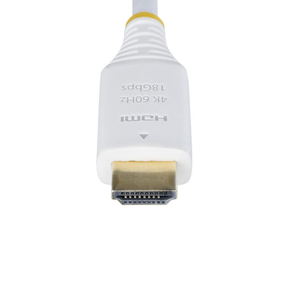PREMIUM CERTIFIED HDMI CABLE 6FT WHITE HDMI CORD/4K 60HZ/HDR10