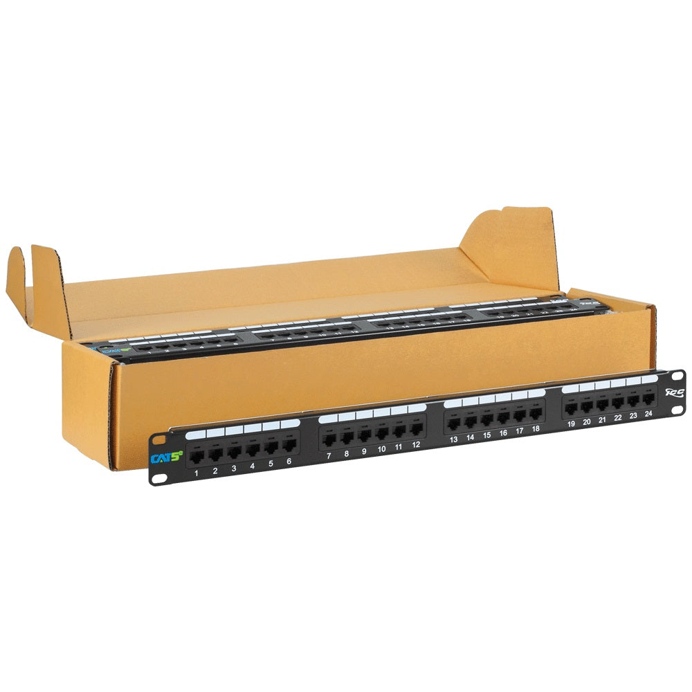PATCH PANEL- CAT 5E- 24-PORT- 1RMS- 6 PK