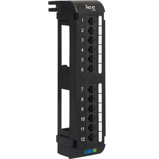 PATCH PANEL- VERTICAL- CAT 6- 12-PORT