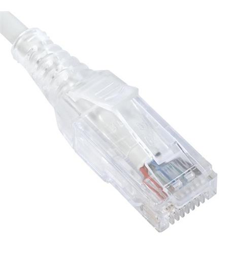 PATCH CORD, CAT 6 SLIM CLEAR SR 5FT WH