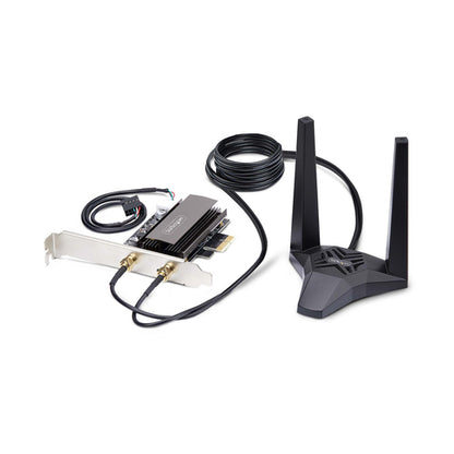 WIFI 6E PCIE NETWORK CARD TRI-BAND WIRELESS ETHERNET ADAPTER