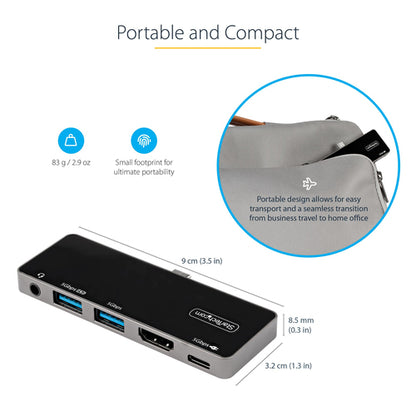 USB C MULTIPORT ADAPTER 100W PD 4K HDMI USB HUB MINI TRAVEL DOCK