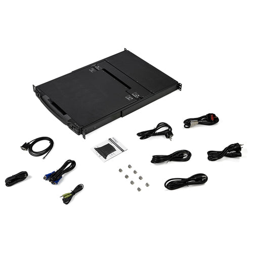 DVI VGA RACKMOUNT KVM CONSOLE INTEGRATED LCD MONITOR KVM SWITCH